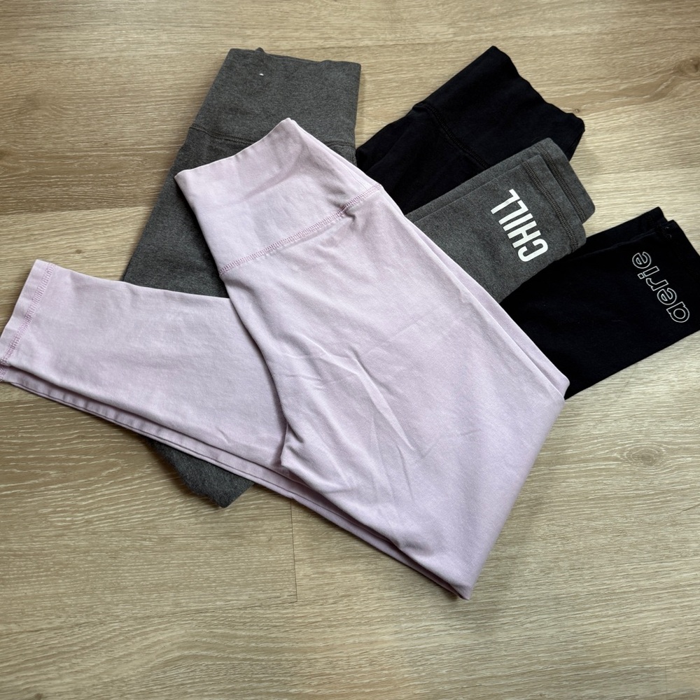 Aerie Leggings Set - Pink, Gray, and Black size small